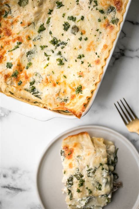 Creamy White Chicken And Spinach Lasagna Ahead Of Thyme
