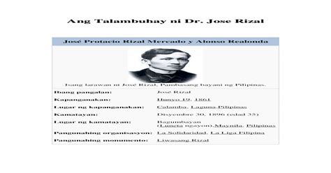 El Filibusterismo Talambuhay Ni Dr Jose Rizal Wattpad Vrogue Co