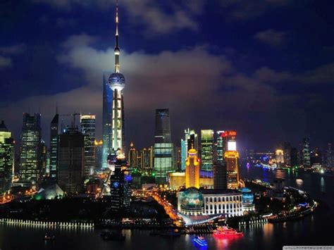 47 Shanghai Skyline Wallpaper Wallpapersafari
