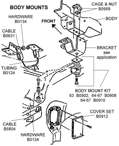 Body Mounts Diagram View Chicago Corvette Supply