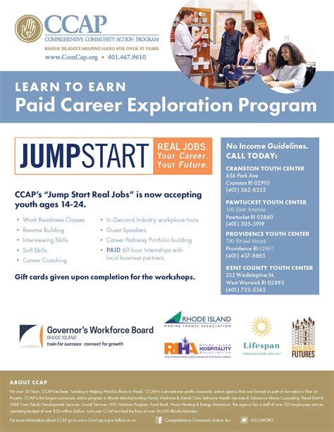 CCAP Career Exploration Flyer new address | Comprehensive Community