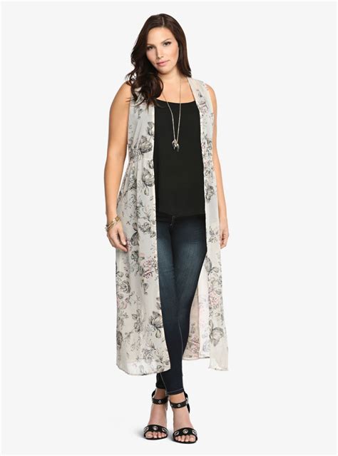 Floral Chiffon Duster From The Plus Size Fashion Community At