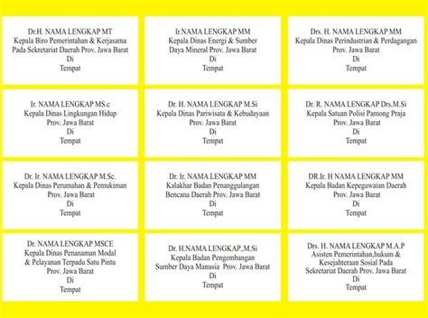 Cara Menulis Nama Di Label Undangan Cara Membuat Template Label Nama