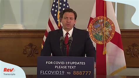 Florida Governor Ron Desantis Covid 19 Briefing April 29 Rev