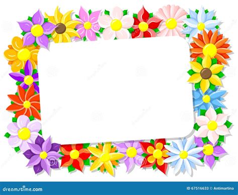 Flower Border Stock Vector Illustration Of Space Border 67516633