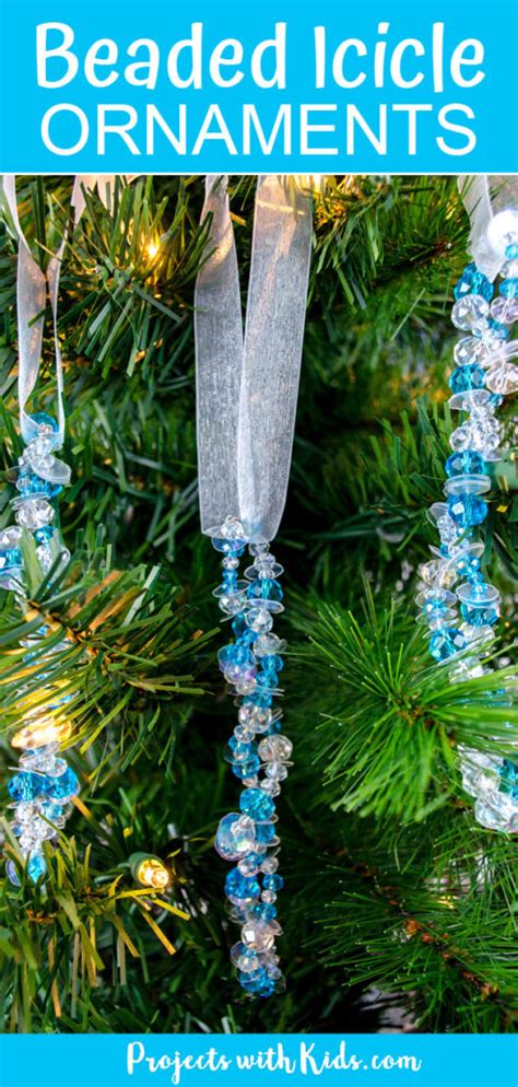 How To Make Easy Beaded Icicle Ornaments For Kids Projects With Kids