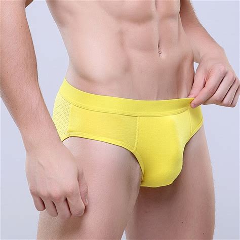 Brand Fashion Low Waist Mens Underwear Breathable Openwork Sexy Briefs Panties Male Comfortable