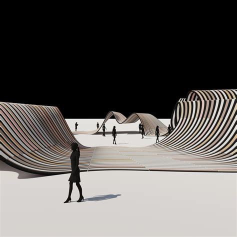 Ribbon Surface Landscape Junelee Architecture