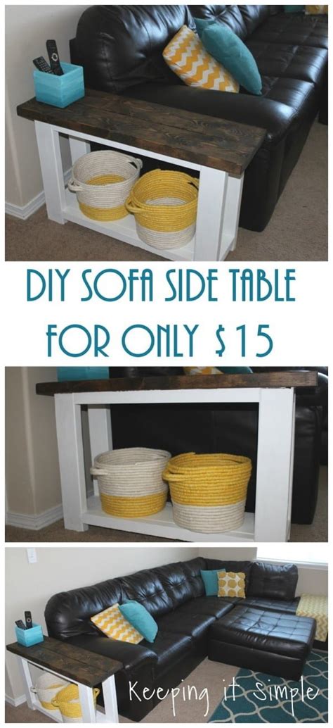 18 Easy Diy Sofa Side Tables You Can Build On A Budget