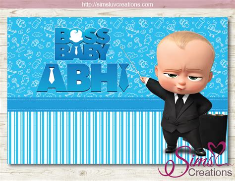 Boss Baby Theme Party Backdrop Banner Birthday Poster Baby Photo