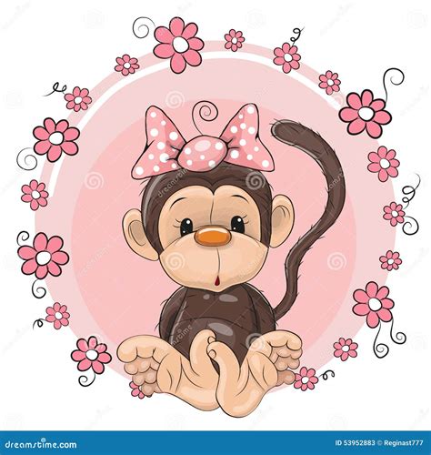 Girl Monkey Cartoon Cute