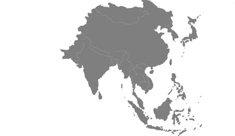 Blank Map Of East Asia Asia Map Silhouette Free Transparent Clipart