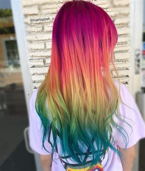 Neon Rainbow Hair Is The Latest Hair Hue Lighting Up Our Instagram And