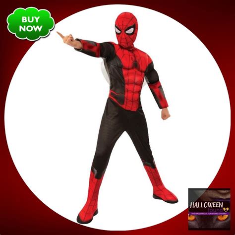 Boys Deluxe Spiderman Costume Red And Black Spiderman Costume