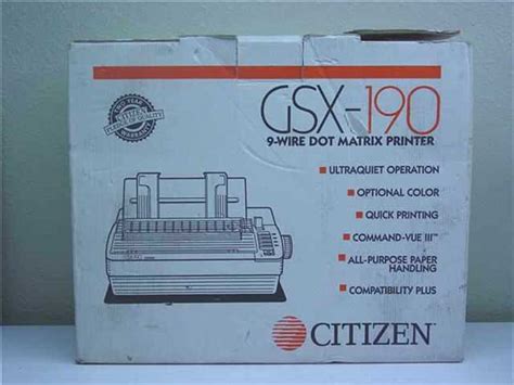 Citizen Gsx 190 Dot Matrix Printer