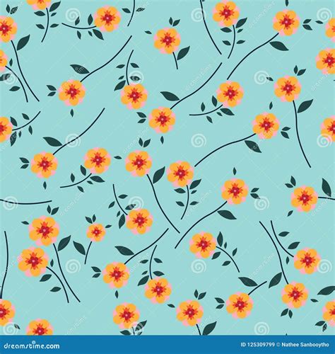 Hình Nền Vector Hoa Văn Yellow Floral Pattern Background Vector đẹp Mắt