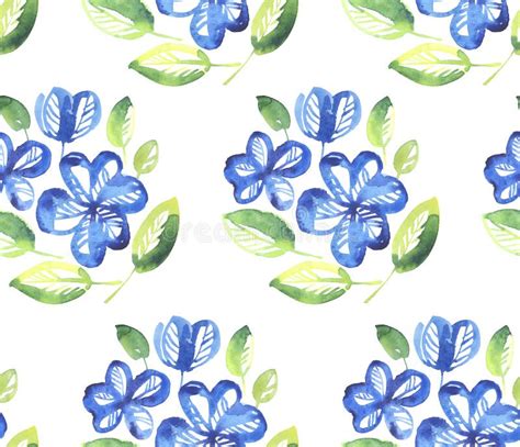 Blue Floral Seamless Pattern Stock Illustrations 226892 Blue Floral