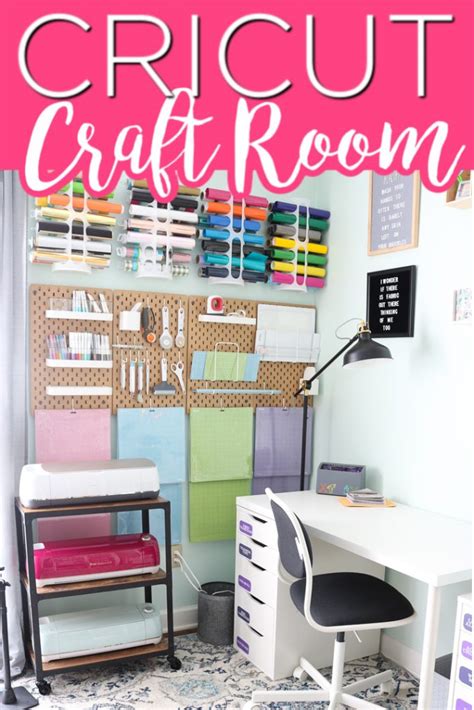 This shelf is behind me most of the time. Cricut Craft Room: Ideas for Organizing - The Country Chic ...
