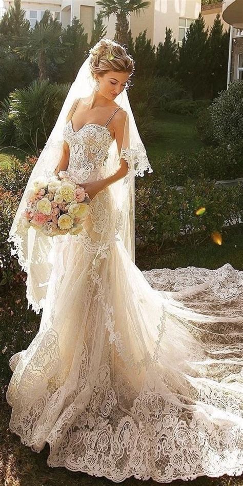 24 Romantic Bridal Gowns Perfect For Any Love Story ️ Lace Sheath