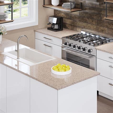 Maybe you would like to learn more about one of these? Shop allen + roth Cortina Quartz Kitchen Countertop Sample ...