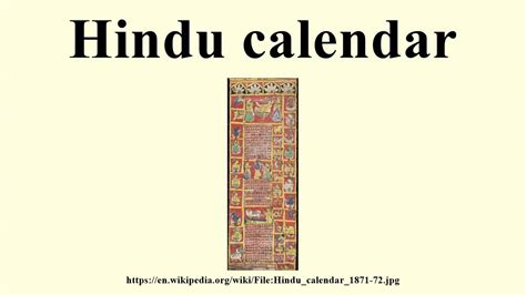 Hindu Calendar Youtube