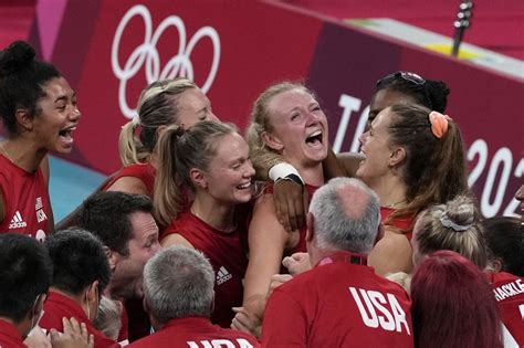 United States Women Beat Brazil To Win First Olympic Volleyball Gold