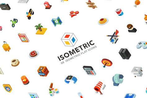 Isometric, 99 icon pack ~ Icons ~ Creative Market