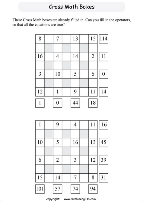 Printable Math Logic And Number Puzzle For Kids To Boost Math Skills