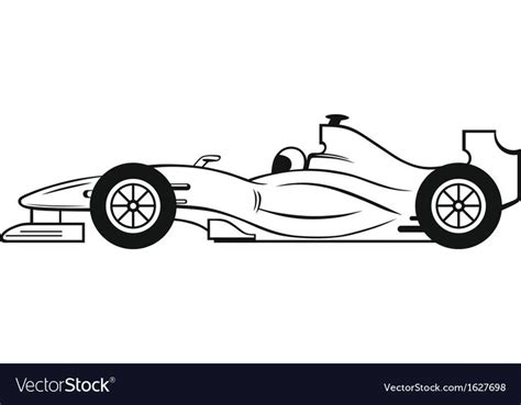 Formula 1 Racing Car Royalty Free Vector Image Sponsored Car