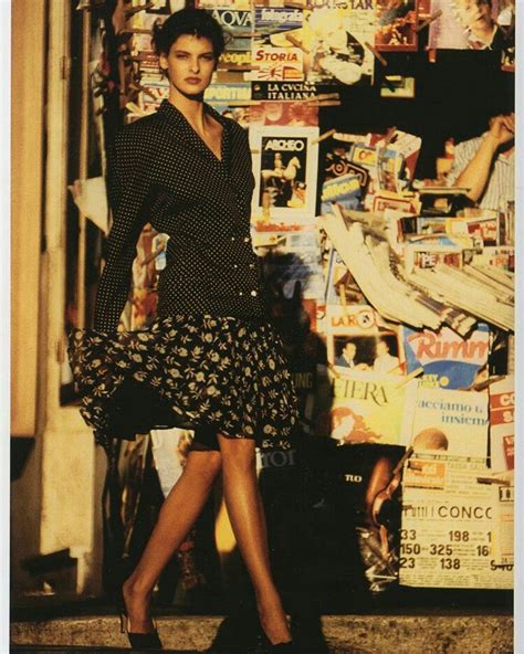 Linda Evangelista For Vogue On Gianni Versace 1986 Wolford Tights
