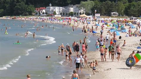 Strand In Binz Auf R Gen Im Sommer Youtube