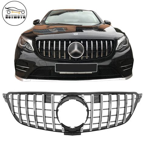 Gtr Style Chrome Front Grille Grill For Mercedes Benz W166 Gle350