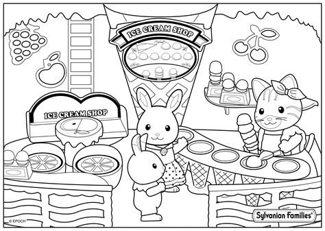 Ice Cream Shop Coloring Page at GetDrawings | Free download