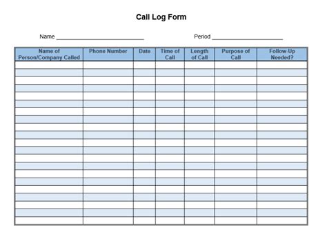 Sales Call List Templates 5 Free Templates