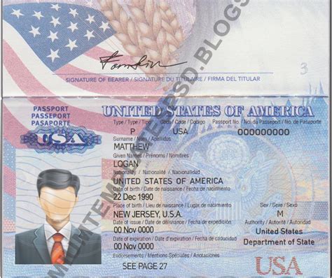 Us Passport Template Psd Driver License Psd