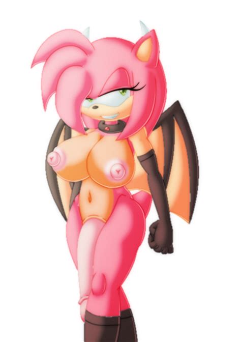 Rule 34 1girls Amy Rose Anthro Areola Bat Wings Bimbo Breasts Busty