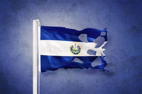 Bandera Del Fondo Del Grunge De El Salvador Bandera Del Grunge Imagen De Archivo Imagen De
