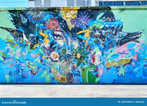 Wynwood Walls Miami Graffiti Editorial Photo Image Of Culture David