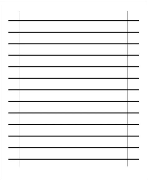 Printable Low Vision Writing Paper 1 2 Inch Lined Paper Templates