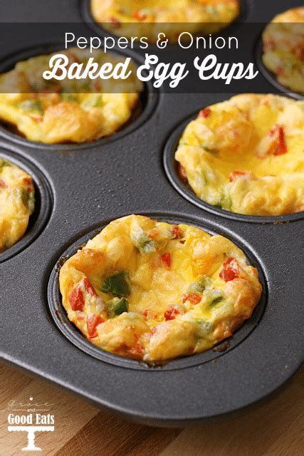 Peppers And Onion Baked Egg Cups Grace And Good Eats