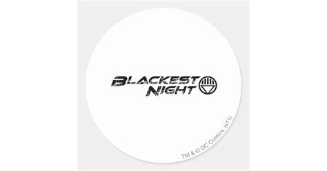 Blackest Night Logo Classic Round Sticker Zazzle