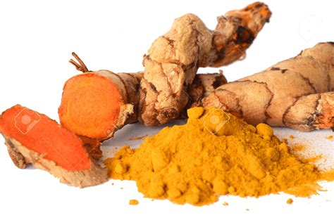 Tumeric Powder And Herbal Medicine Products Stock Photo
