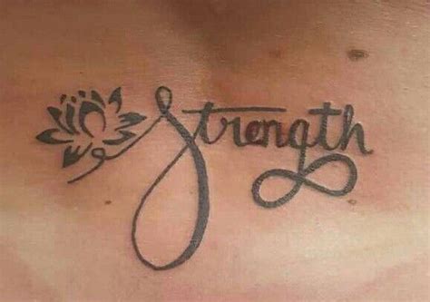 Strength Tattoo Lotus Flower Represents Strenght Overcoming Obstacles