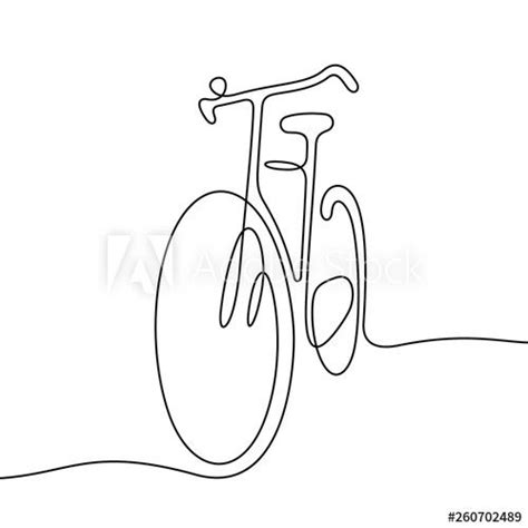 Bicycle Continuous Line Vector Illustration Buy This Stock Vector And