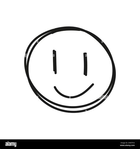 Smiley Face Vector Doodle Illustration Happy Icon Stock Vector Image