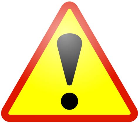 Alert Danger Flat Vector Illustration Attention Sign With Exclamation