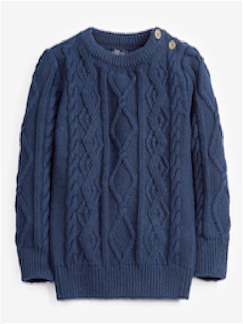 Buy Next Boys Navy Blue Self Design Sweater Sweaters For Boys