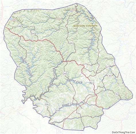 Map Of Jackson County Kentucky Địa Ốc Thông Thái