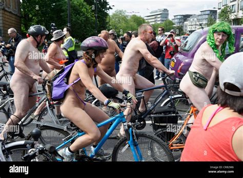 Naked Cyclists World Naked Bike Ride 2012 Hyde Park Corner London