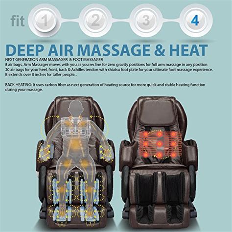 relaxonchair mk iv full body zero gravity shiatsu massage chair with built heating and air